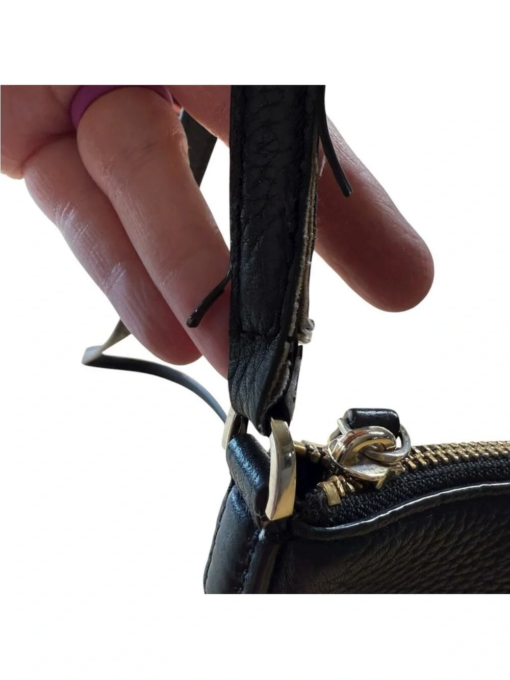 kate spade Black Pebbled Leather Crossbody with Gold Hardware